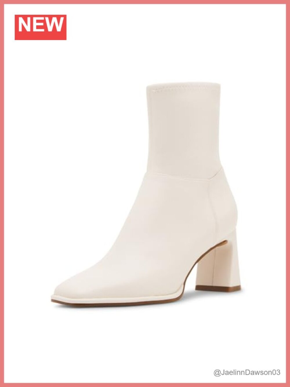 Leather Ankle Bootie Snip Toe Flare Heel 3.75in Fall
